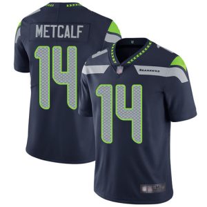 Premium Seahawks #14 D.K. Metcalf Steel Blue Team Color Youth Stitched NFL Vapor Untouchable Limited Jersey