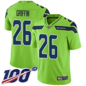 Top notch Seahawks #26 Shaquem Griffin Green Youth Stitched NFL Limited Rush 100th Season Jersey