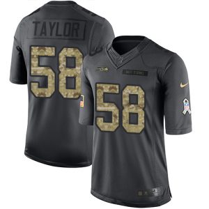Superb Seahawks #58 Darrell Taylor Black Youth Stitched NFL Limited 2016 Salute to Service Jersey