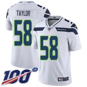 Premium Seahawks #58 Darrell Taylor White Youth Stitched NFL 100th Season Vapor Untouchable Limited Jersey