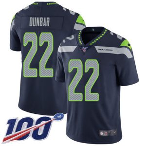 Superb Seahawks #22 Quinton Dunbar Steel Blue Team Color Youth Stitched NFL 100th Season Vapor Untouchable Limited Jersey