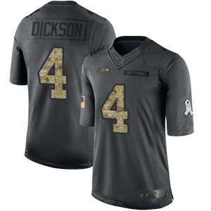 High quality Seahawks #4 Michael Dickson Black Youth Stitched NFL Limited 2016 Salute to Service Jersey