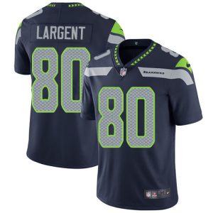 Superb Seahawks #80 Steve Largent Steel Blue Team Color Youth Stitched NFL Vapor Untouchable Limited Jersey