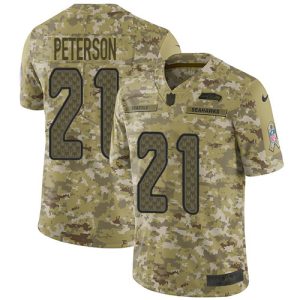 Superb Seahawks #21 Adrian Peterson Camo Youth Stitched NFL Limited 2018 Salute To Service Jersey