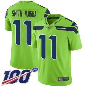 Premium Seahawks #11 Jaxon Smith-Njigba Green Youth Stitched NFL Limited Rush 100th Season Jersey