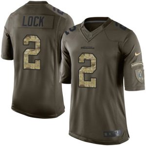 Top notch Seahawks #2 Drew Lock Green Youth Stitched NFL Limited 2015 Salute To Service Jersey