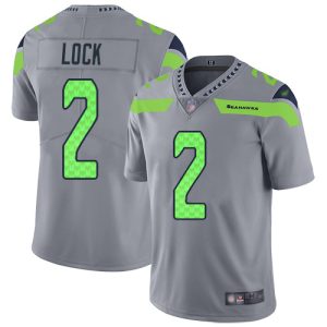 High quality Seahawks #2 Drew Lock Gray Youth Stitched NFL Limited Inverted Legend Jersey
