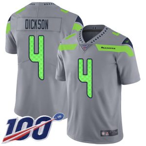 Stunning Seahawks #4 Michael Dickson Silver Youth Stitched NFL Limited Inverted Legend 100th Season Jersey