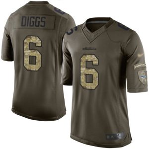Outstanding Seahawks #6 Quandre Diggs Green Men's Stitched NFL Limited 2015 Salute To Service Jersey