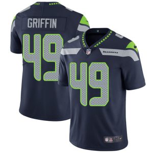 Premium Seahawks #49 Shaquem Griffin Steel Blue Team Color Youth Stitched NFL Vapor Untouchable Limited Jersey