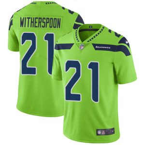 Stunning Seahawks #21 Devon Witherspoon Green Youth Stitched NFL Limited Rush Jersey