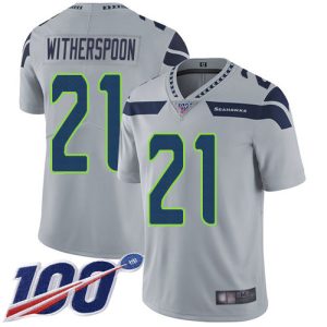 Amazing Seahawks #21 Devon Witherspoon Grey Alternate Youth Stitched NFL 100th Season Vapor Untouchable Limited Jersey