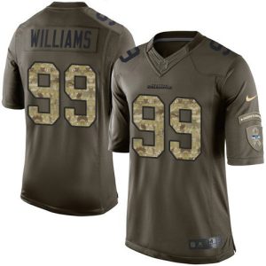 Outstanding Seahawks #99 Leonard Williams Green Youth Stitched NFL Limited 2015 Salute To Service Jersey