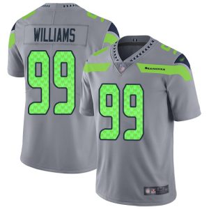 High quality Seahawks #99 Leonard Williams Gray Youth Stitched NFL Limited Inverted Legend Jersey