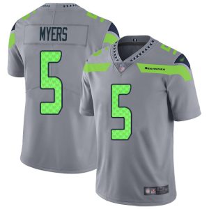 High quality Seahawks #5 Jason Myers Gray Youth Stitched NFL Limited Inverted Legend Jersey