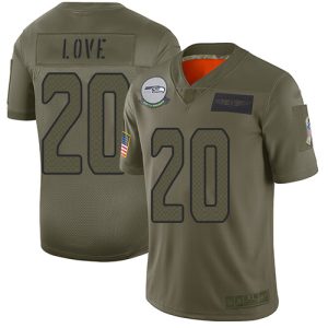 Top notch Seahawks #20 Julian Love Green Men's Stitched NFL Limited 2015 Salute To Service Jersey