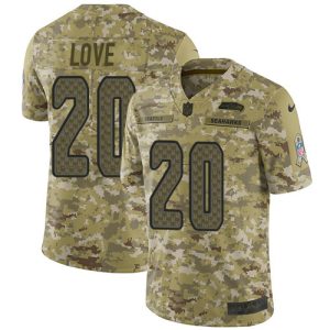 Stunning Seahawks #20 Julian Love Camo Youth Stitched NFL Limited 2019 Salute To Service Jersey