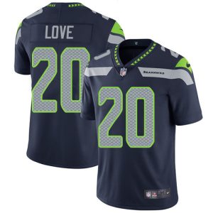 Amazing Seahawks #20 Julian Love Steel Blue Team Color Youth Stitched NFL 100th Season Vapor Untouchable Limited Jersey