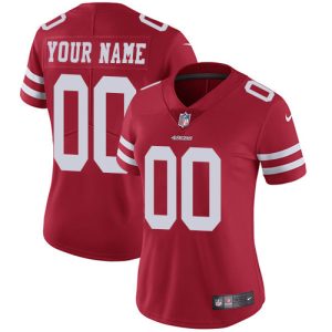 Fantastic San Francisco 49ers Customized Red Stitched Vapor Untouchable Limited Women's NFL Jersey
