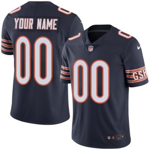 Stunning Chicago Bears Customized Navy Blue Team Color Stitched Vapor Untouchable Limited Youth NFL Jersey