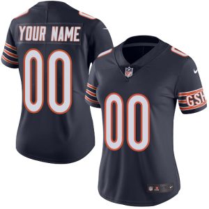 Amazing Chicago Bears Customized Navy Blue Team Color Stitched Vapor Untouchable Limited Women's NFL Jersey