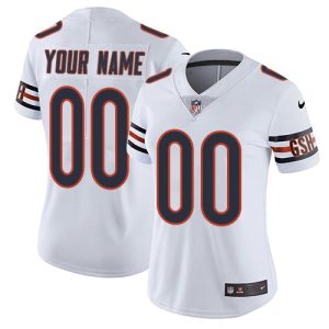 Stunning Chicago Bears Customized White Stitched Vapor Untouchable Limited Women's NFL Jersey