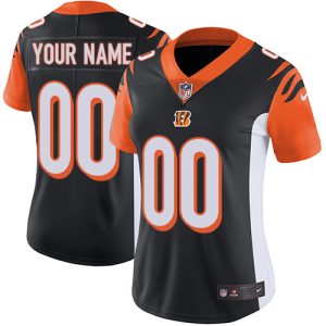 Exceptional Cincinnati Bengals Customized Black Team Color Stitched Vapor Untouchable Limited Women's NFL Jersey