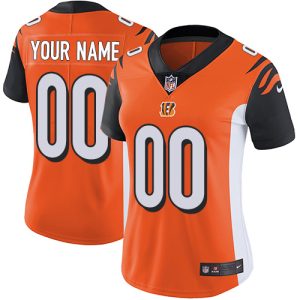 Top notch Cincinnati Bengals Customized Orange Alternate Stitched Vapor Untouchable Limited Women's NFL Jersey