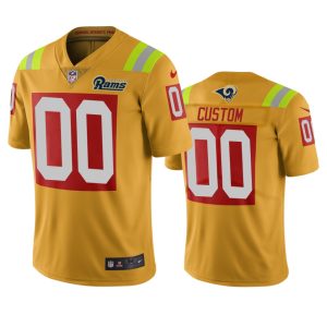 Stunning Los Angeles Rams Custom Gold Vapor Limited City Edition NFL Jersey