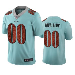 Stunning Seattle Seahawks Custom Light Blue Vapor Limited City Edition NFL Jersey