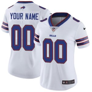 Premium Buffalo Bills Customized White Stitched Vapor Untouchable Limited Women's NFL Jersey