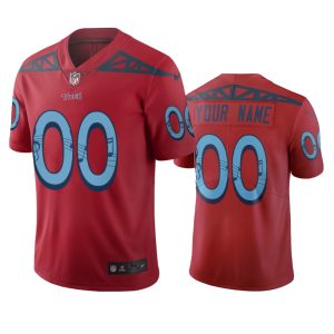 Amazing Tennessee Titans Custom Red Vapor Limited City Edition NFL Jersey