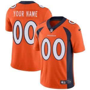 Stunning Denver Broncos Customized Orange Team Color Stitched Vapor Untouchable Limited Youth NFL Jersey