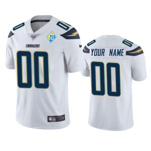High quality Los Angeles Chargers Custom White 60th Anniversary Vapor Limited NFL Jersey