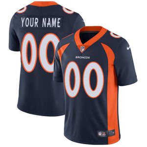Top notch Denver Broncos Customized Navy Blue Alternate Stitched Vapor Untouchable Limited Youth NFL Jersey