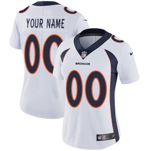 Stunning Denver Broncos Customized White Stitched Vapor Untouchable Limited Women's NFL Jersey
