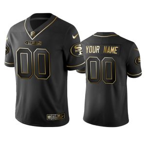 Outstanding 49ers Custom Black Golden Limited Edition Stitched NFL Jersey