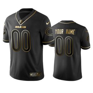 Premium Bears Custom Black Golden Limited Edition Stitched NFL Jersey
