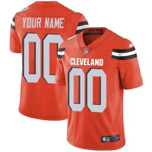 Outstanding Cleveland Browns Customized Orange Alternate Stitched Vapor Untouchable Limited Men's NFL Jersey