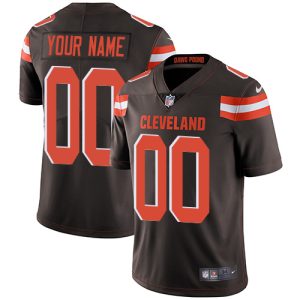 Premium Cleveland Browns Customized Brown Team Color Stitched Vapor Untouchable Limited Youth NFL Jersey