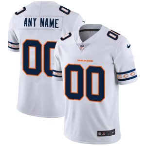 Fantastic Chicago Bears Custom  White Team Logo Vapor Limited NFL Jersey