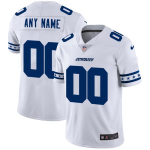 Superb Dallas Cowboys Custom  White Team Logo Vapor Limited NFL Jersey