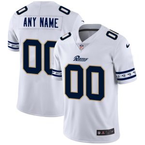 High quality Los Angeles Rams Custom  White Team Logo Vapor Limited NFL Jersey