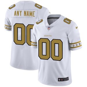 Fantastic New Orleans Saints Custom  White Team Logo Vapor Limited NFL Jersey
