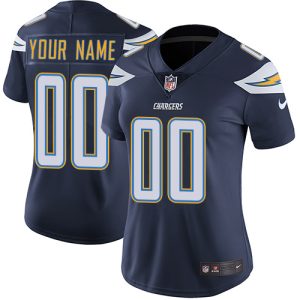 Stunning San Diego Chargers Customized Navy Blue Team Color Stitched Vapor Untouchable Limited Women's NFL Jersey
