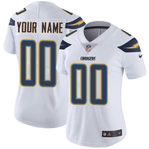 Delightful San Diego Chargers Customized White Stitched Vapor Untouchable Limited Women's NFL Jersey