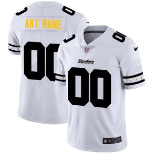 Delightful Pittsburgh Steelers Custom  White Team Logo Vapor Limited NFL Jersey