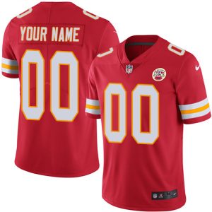 Top notch Kansas City Chiefs Customized Red Team Color Stitched Vapor Untouchable Limited Youth NFL Jersey