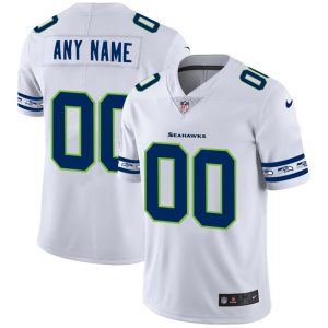 Fantastic Seattle Seahawks Custom  White Team Logo Vapor Limited NFL Jersey