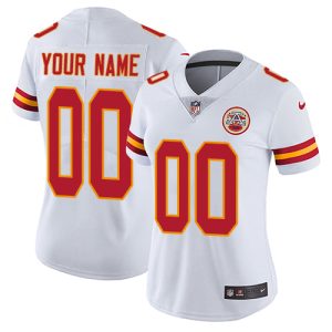High quality Kansas City Chiefs Customized White Stitched Vapor Untouchable Limited Women's NFL Jersey